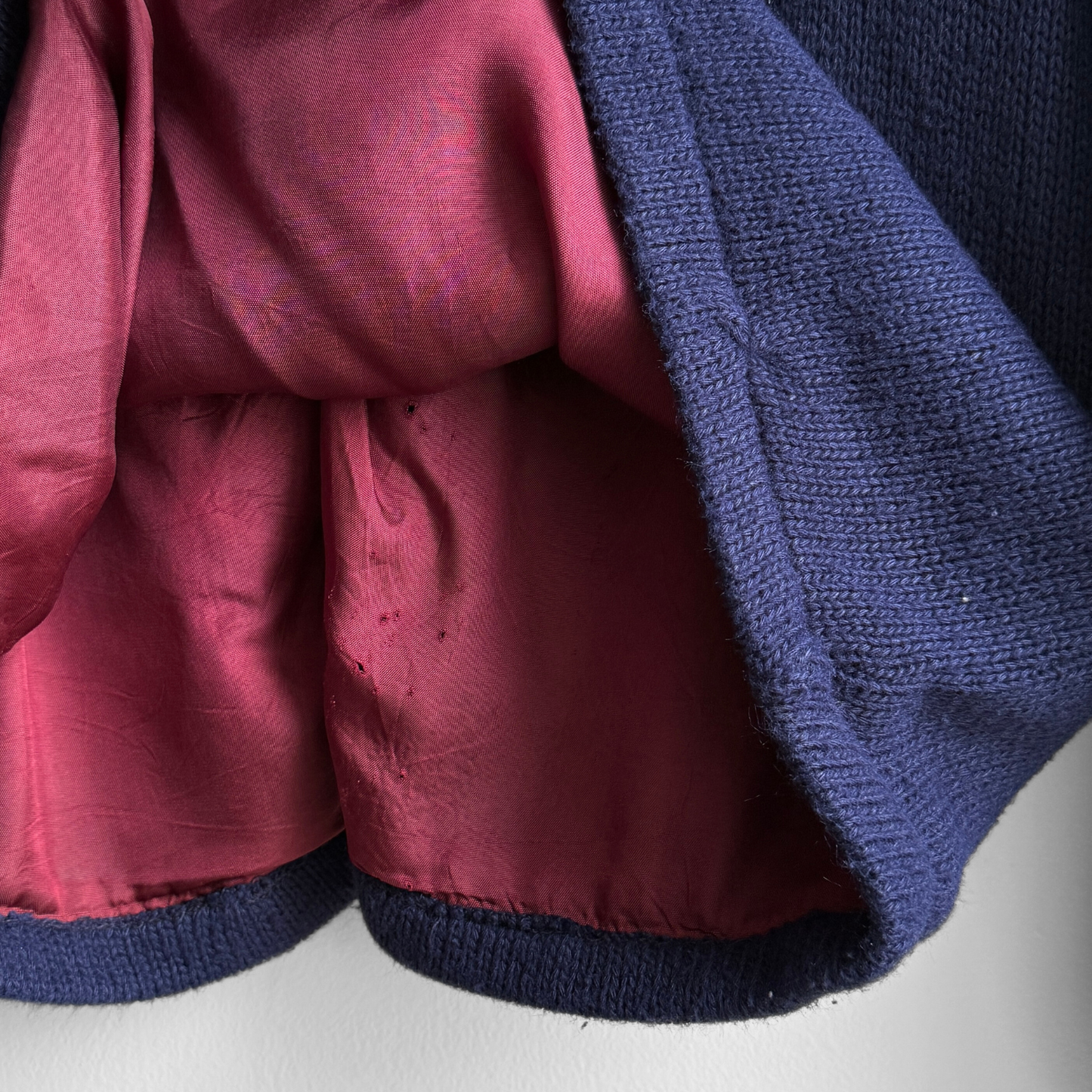 1960s Navy Blue Acrylic Cardigan Jac