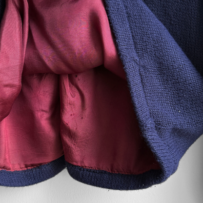 1960s Navy Blue Acrylic Cardigan Jac