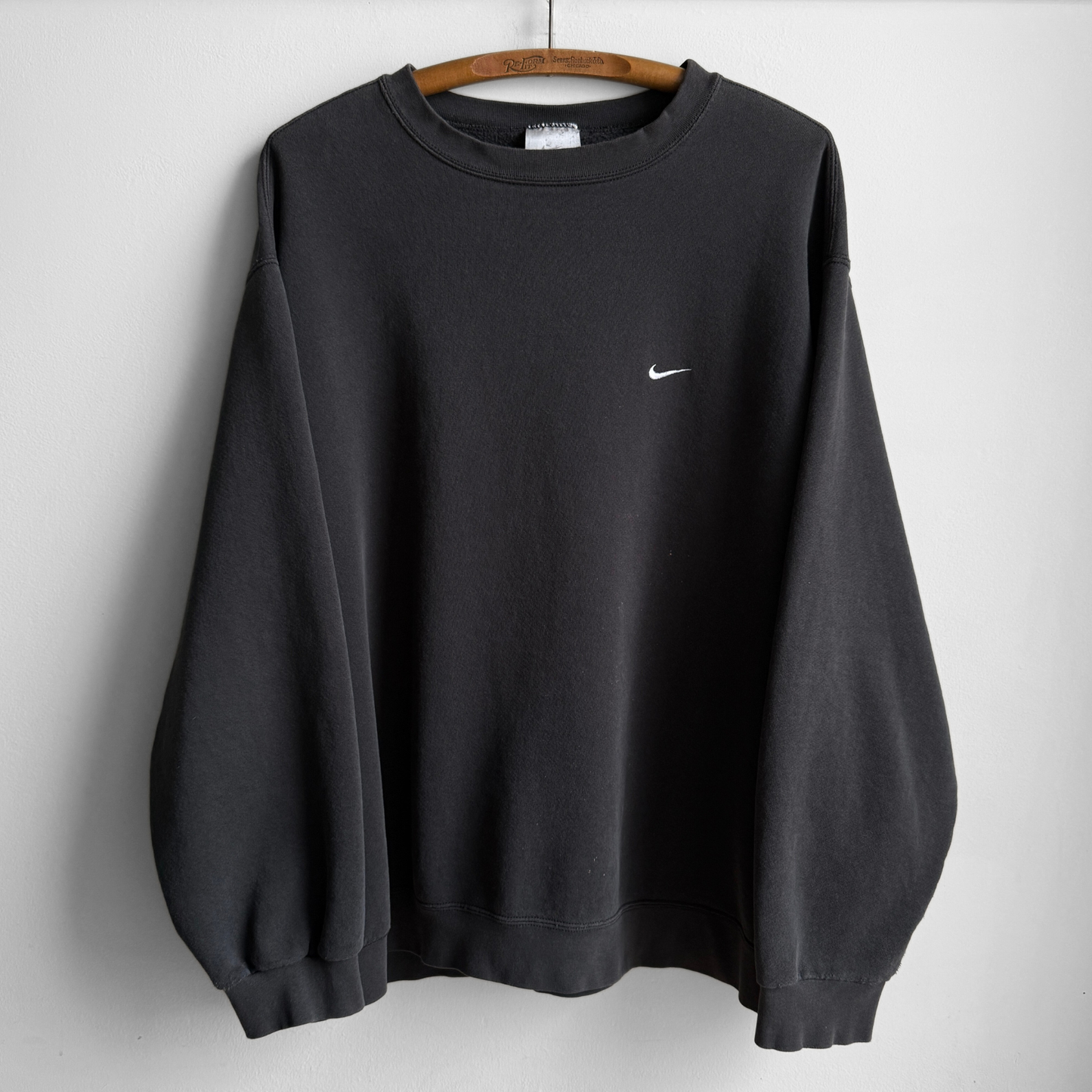 2000s Faded Black Swoosh Sweatshirt