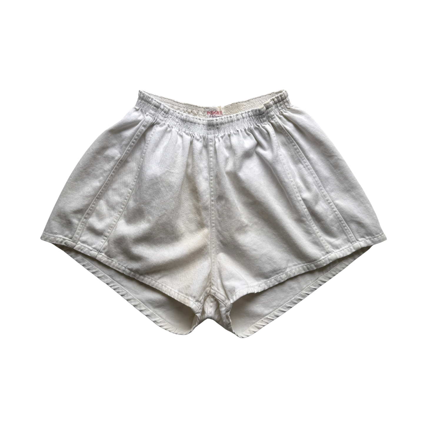 1960s White Cotton Gym Shorts