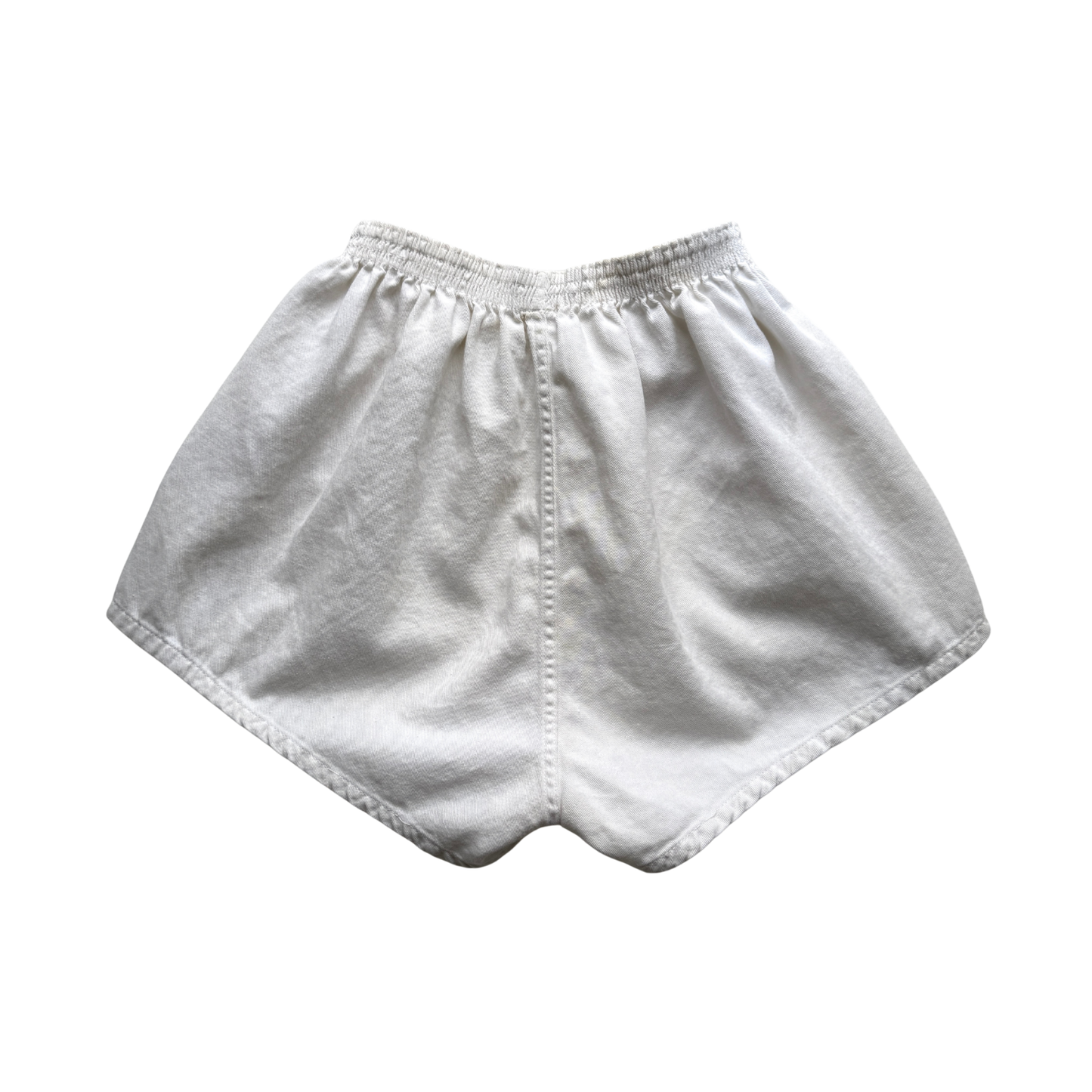 1960s White Cotton Gym Shorts