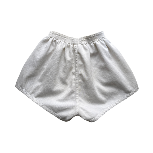 1960s White Cotton Gym Shorts
