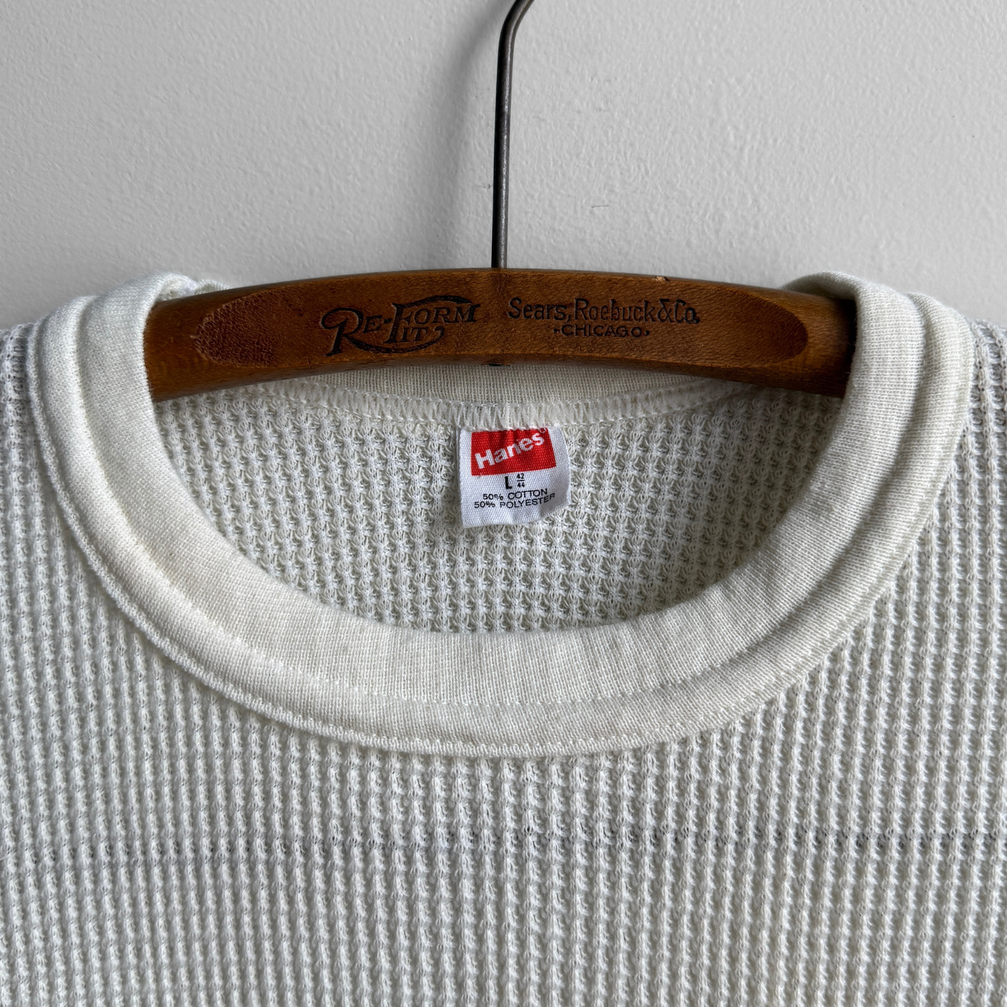 1980s Waffle Knit Thermal Long Sleeve