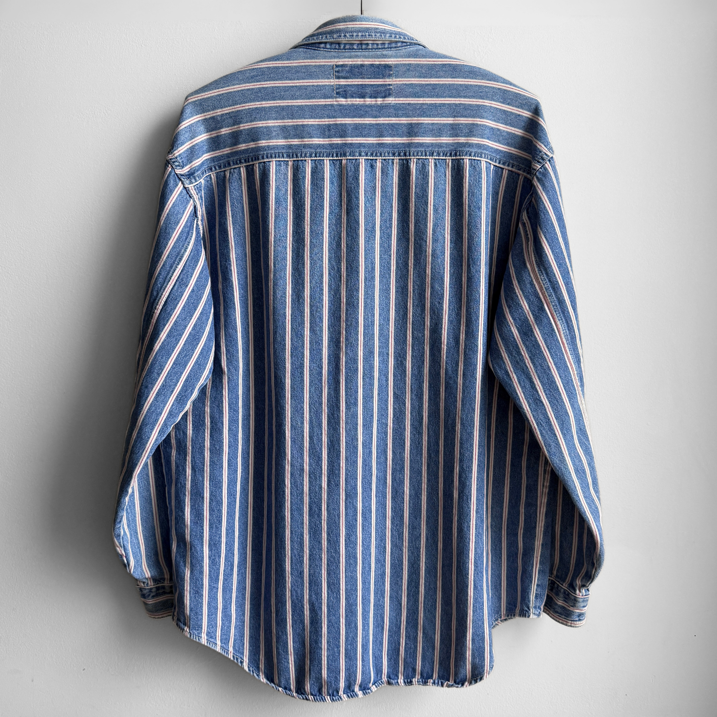 1990s Selvedge Striped Denim Shirt