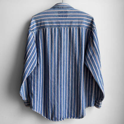 1990s Selvedge Striped Denim Shirt