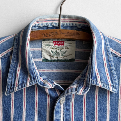 1990s Selvedge Striped Denim Shirt