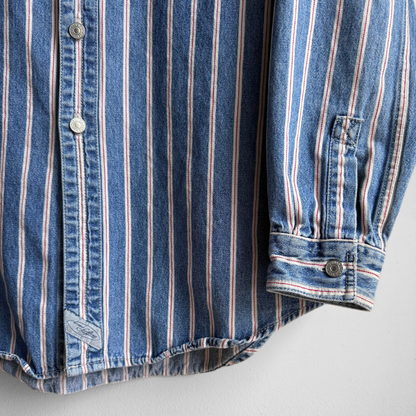 1990s Selvedge Striped Denim Shirt