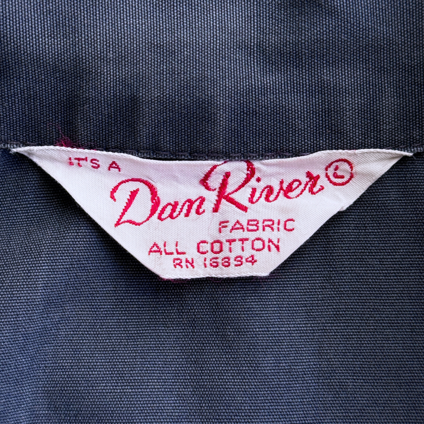 1950s Distressed Navy Blue Cotton Work Jacket