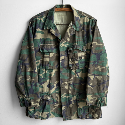 1980s USMC Woodland Camouflage BDU Field Jacket