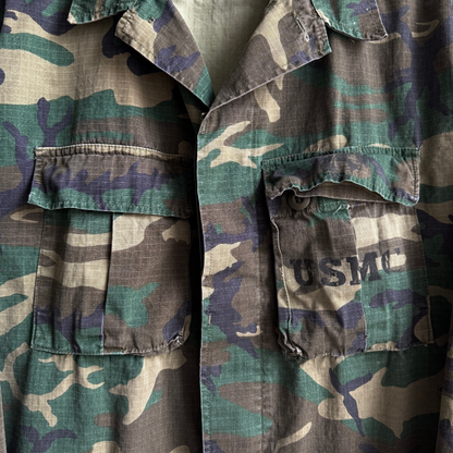 1980s USMC Woodland Camouflage BDU Field Jacket