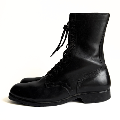 1980s U.S. Army Black Polished Leather Combat Boots (11)