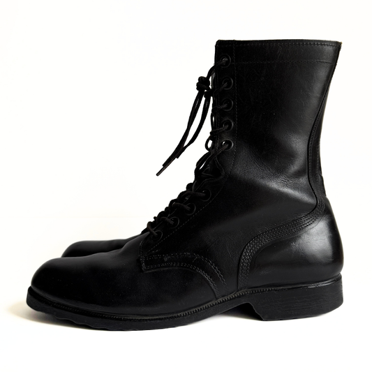 1980s U.S. Army Black Polished Leather Combat Boots (11)