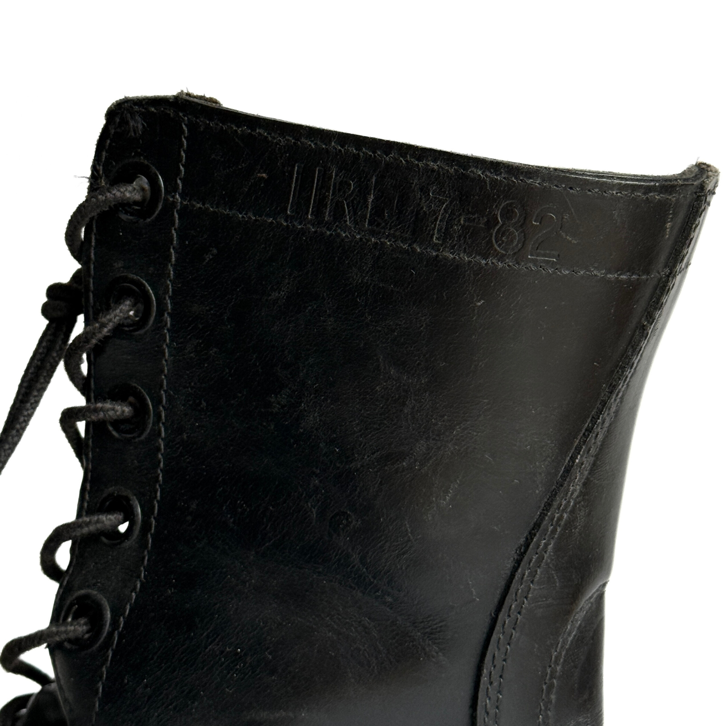 1980s U.S. Army Black Polished Leather Combat Boots (11)