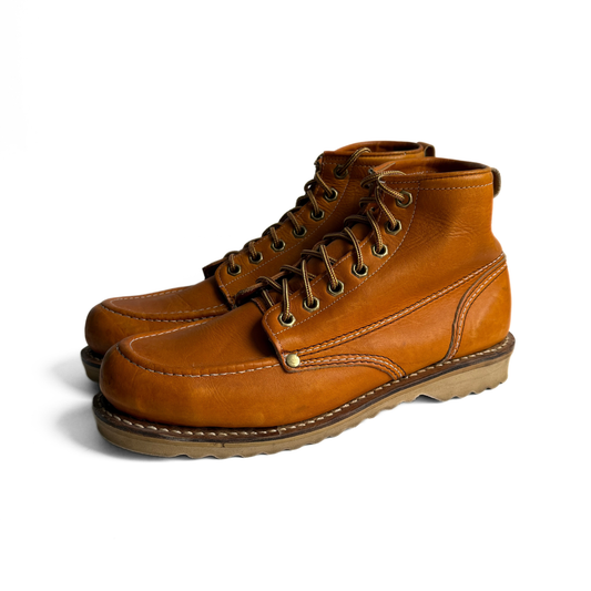 1980s Brown Steel Toe Leather Ankle Boots (10.5)