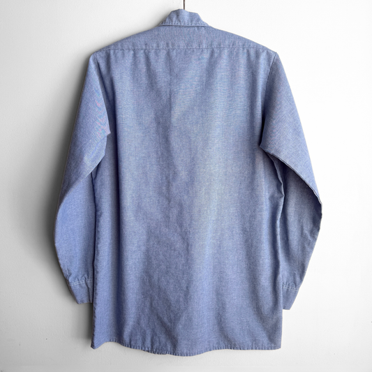 1990s Blue Chambray Work Shirt