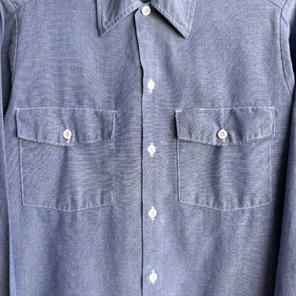 1990s Blue Chambray Work Shirt