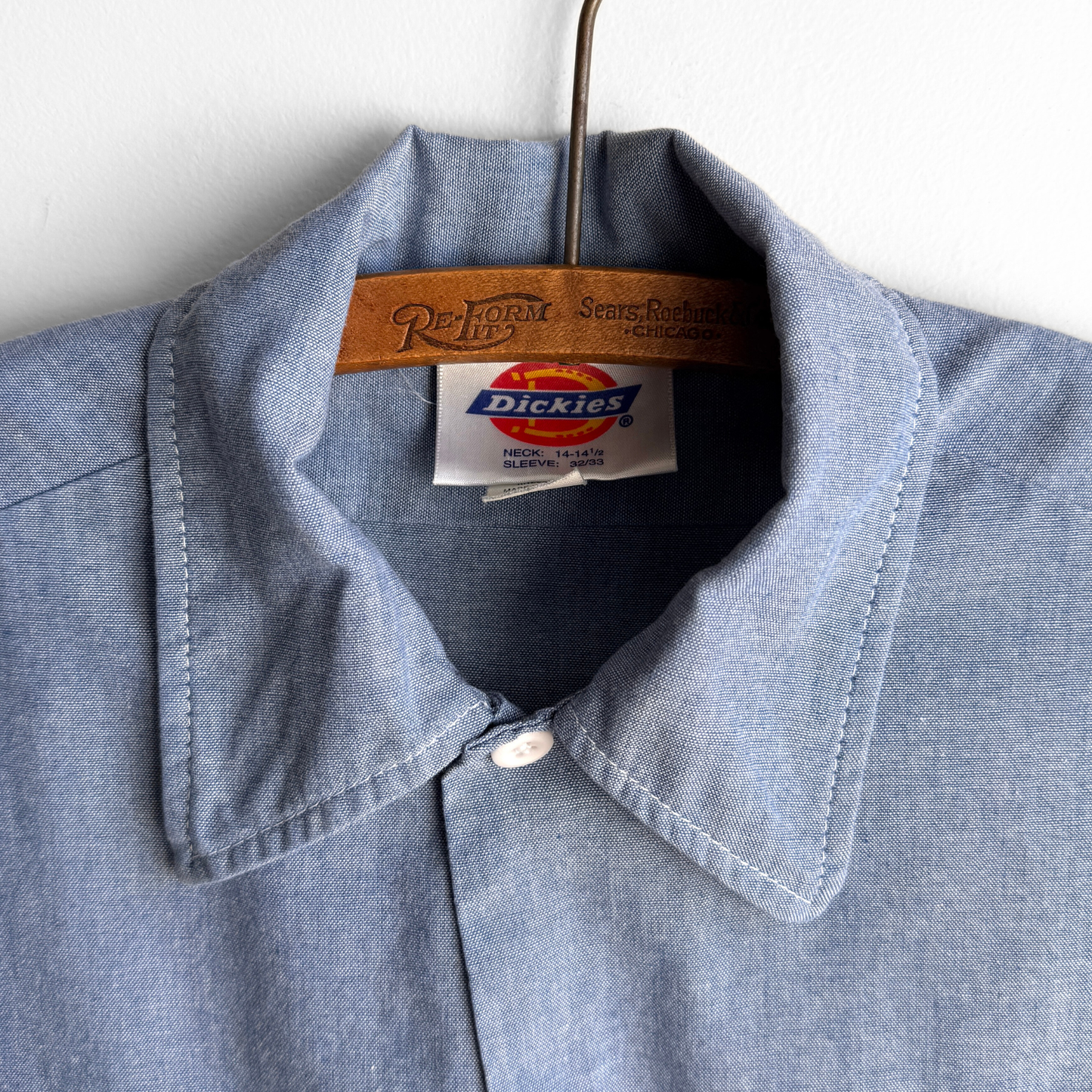1990s Blue Chambray Work Shirt