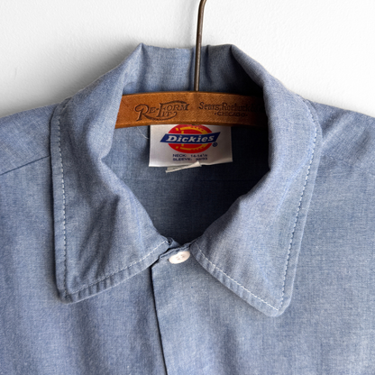 1990s Blue Chambray Work Shirt