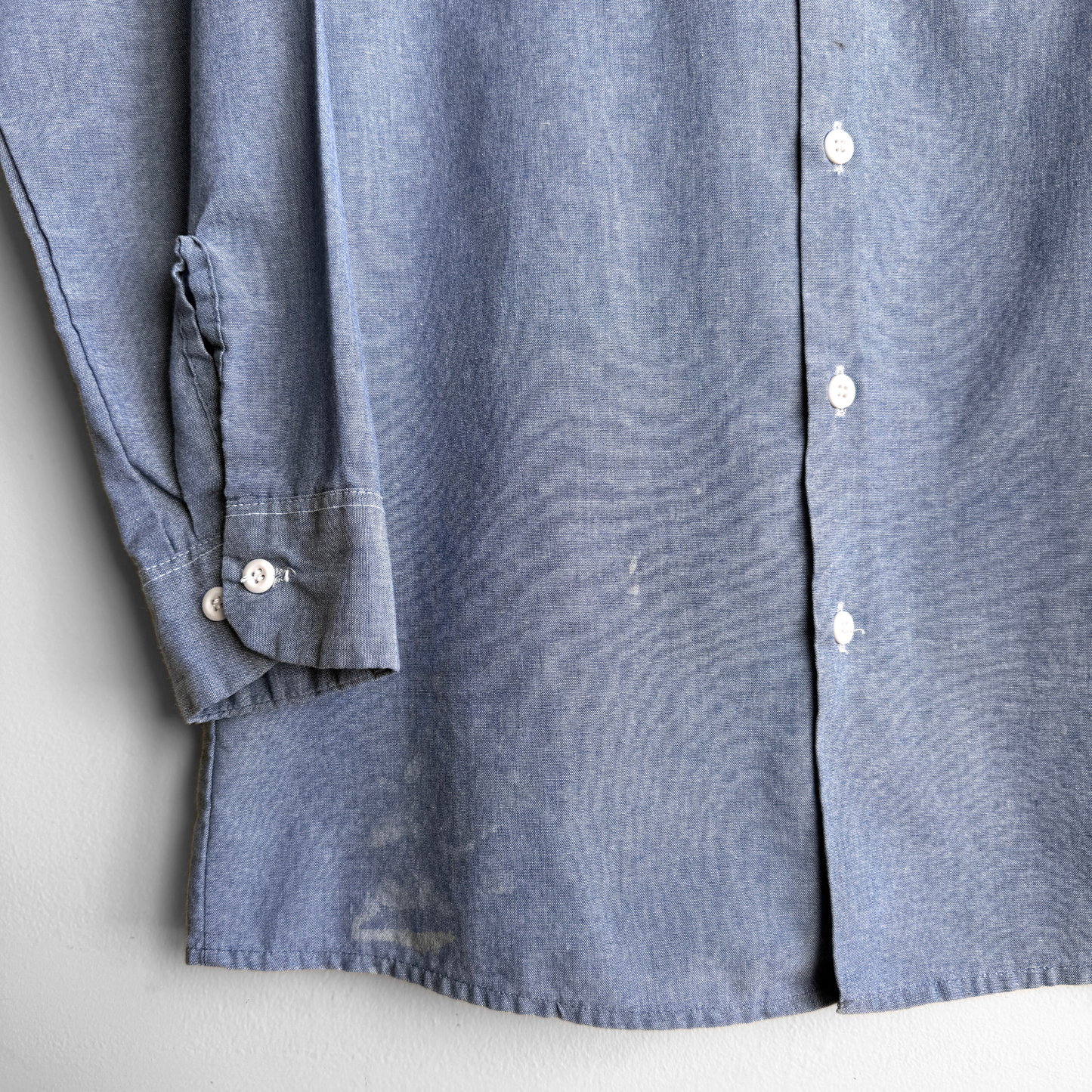 1990s Blue Chambray Work Shirt