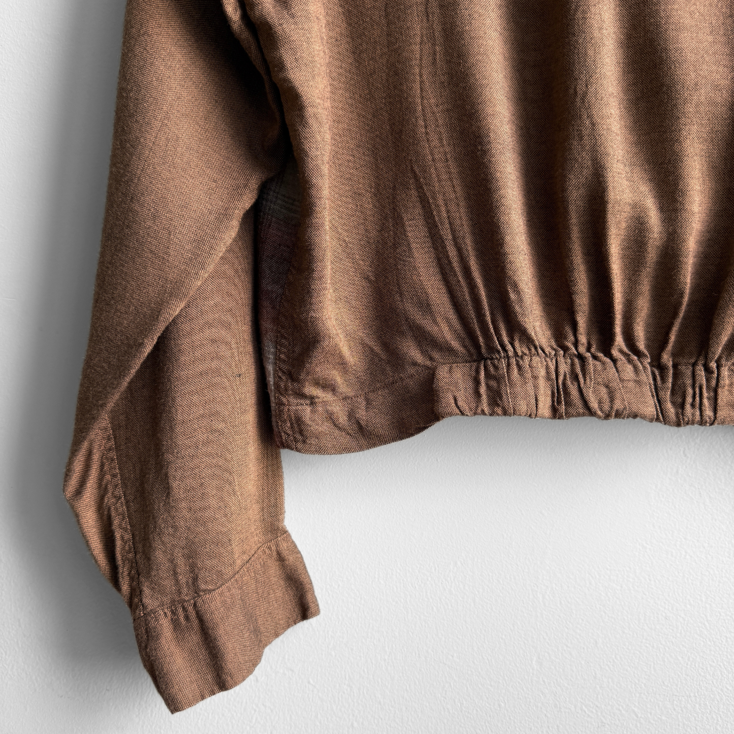 1950s Brown Shadow Plaid Flannel Jac Shirt