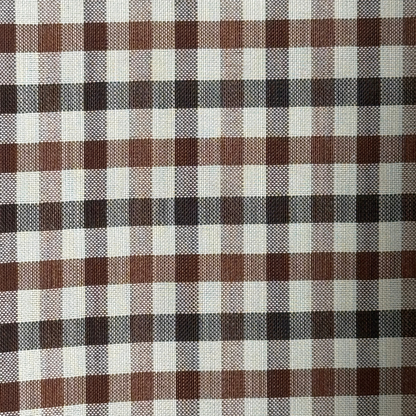 1960s Brown & Black Check Print Shirt