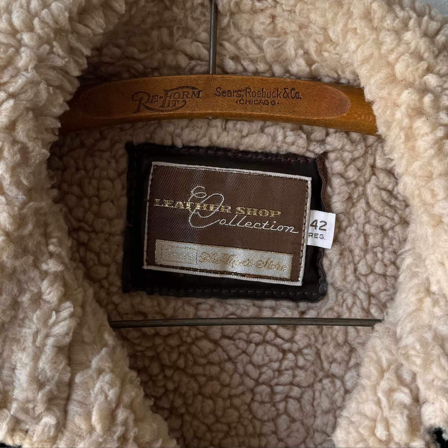 1970s Brown Sherpa Insulated Leather Trench Coat