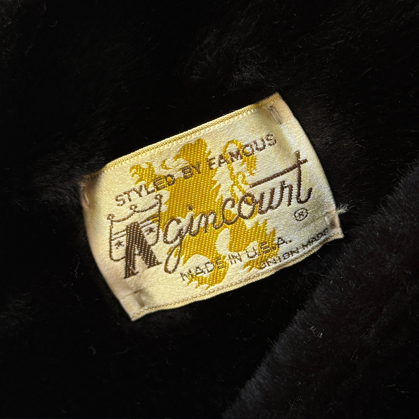 1960s Black Faux Fur Overcoat