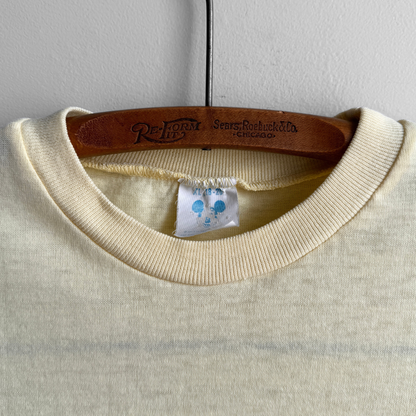 1980s Yellow Striped Mickey Tee