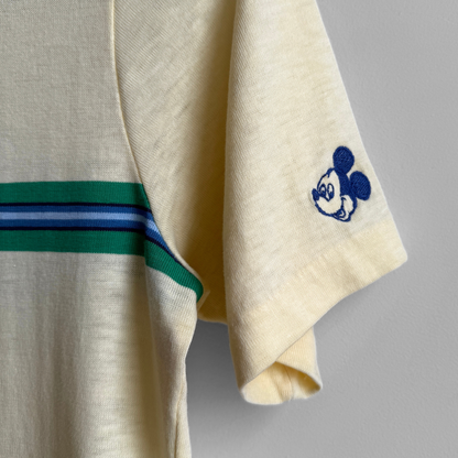 1980s Yellow Striped Mickey Tee
