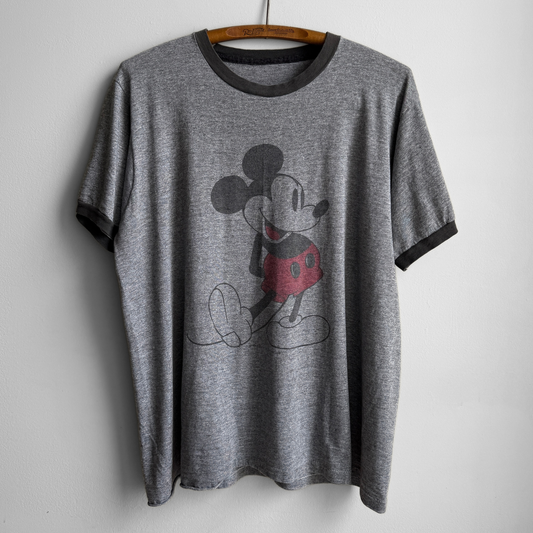 1970s Grey Mickey Ringer Tee