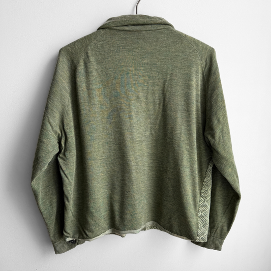 1960s Green Geometric Acrylic Cardigan Jac