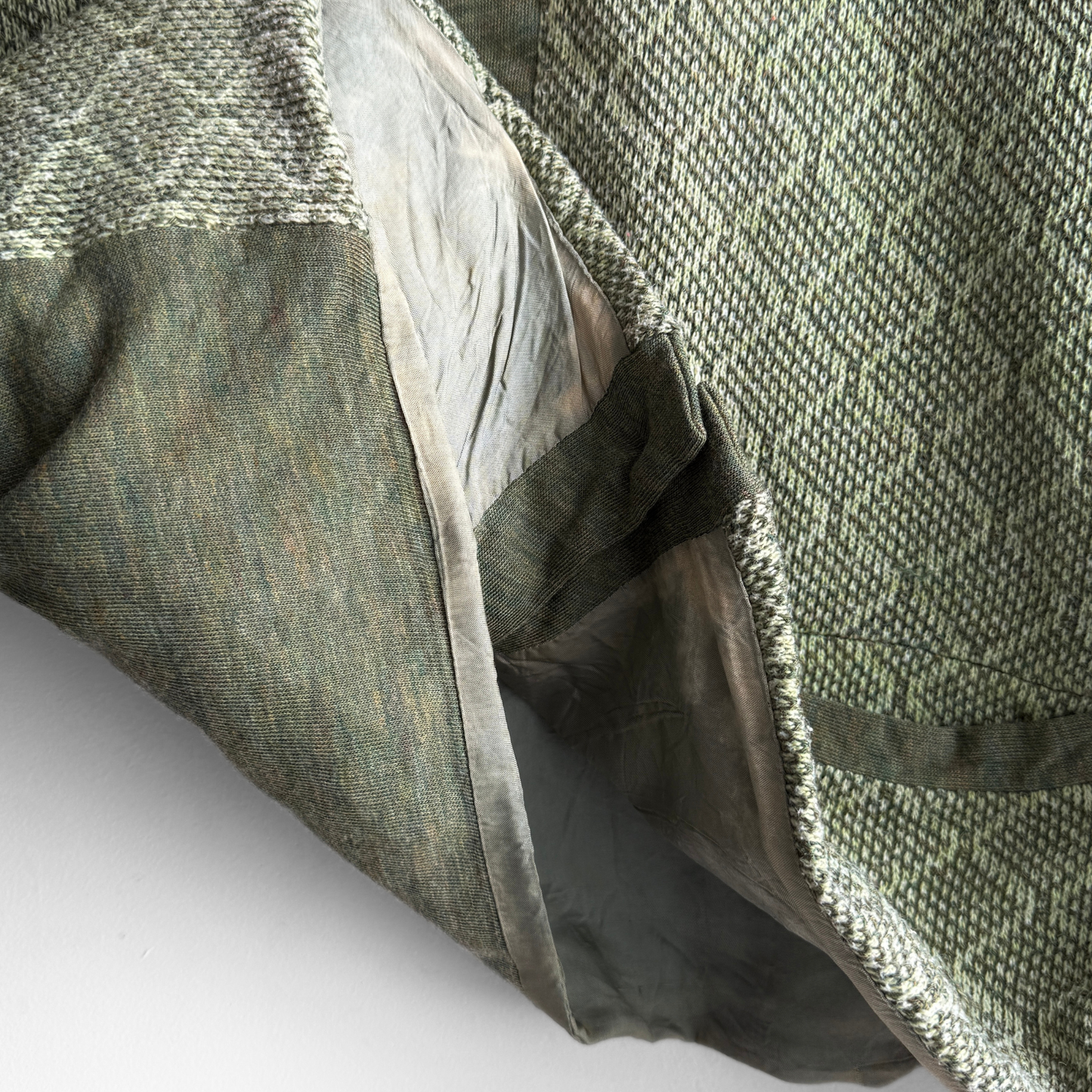 1960s Green Geometric Acrylic Cardigan Jac