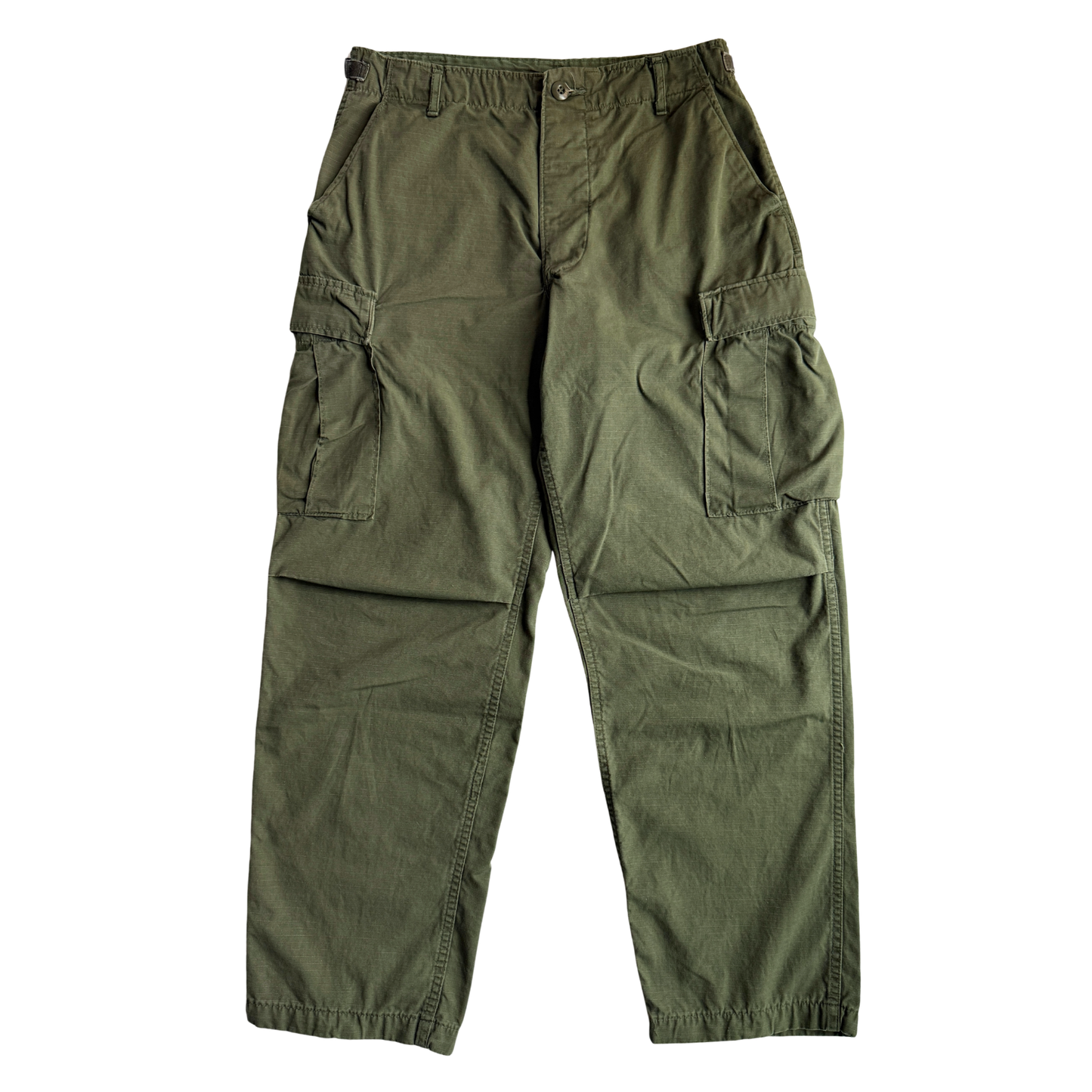 1970s U.S. Army OG 107 Rip-Stop Cargo Fatigue Pants (31)