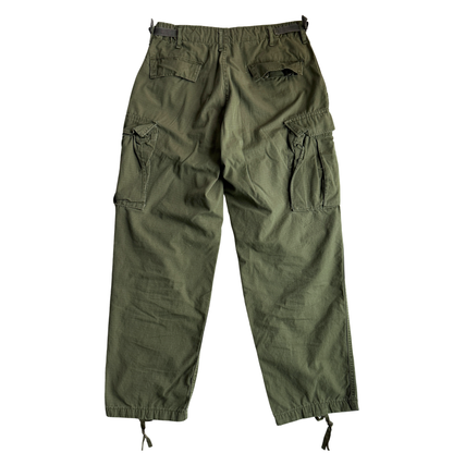 1970s U.S. Army OG 107 Rip-Stop Cargo Fatigue Pants (31)