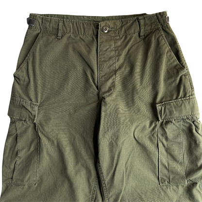 1970s U.S. Army OG 107 Rip-Stop Cargo Fatigue Pants (31)