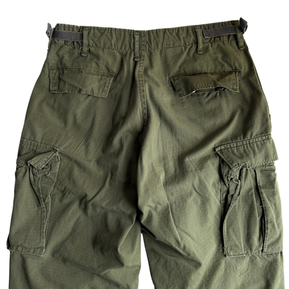 1970s U.S. Army OG 107 Rip-Stop Cargo Fatigue Pants (31)
