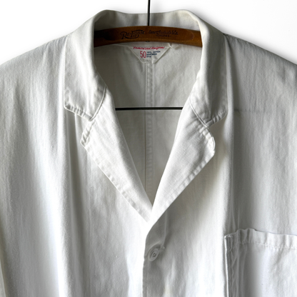 1960s White Cotton Twill Lab Coat