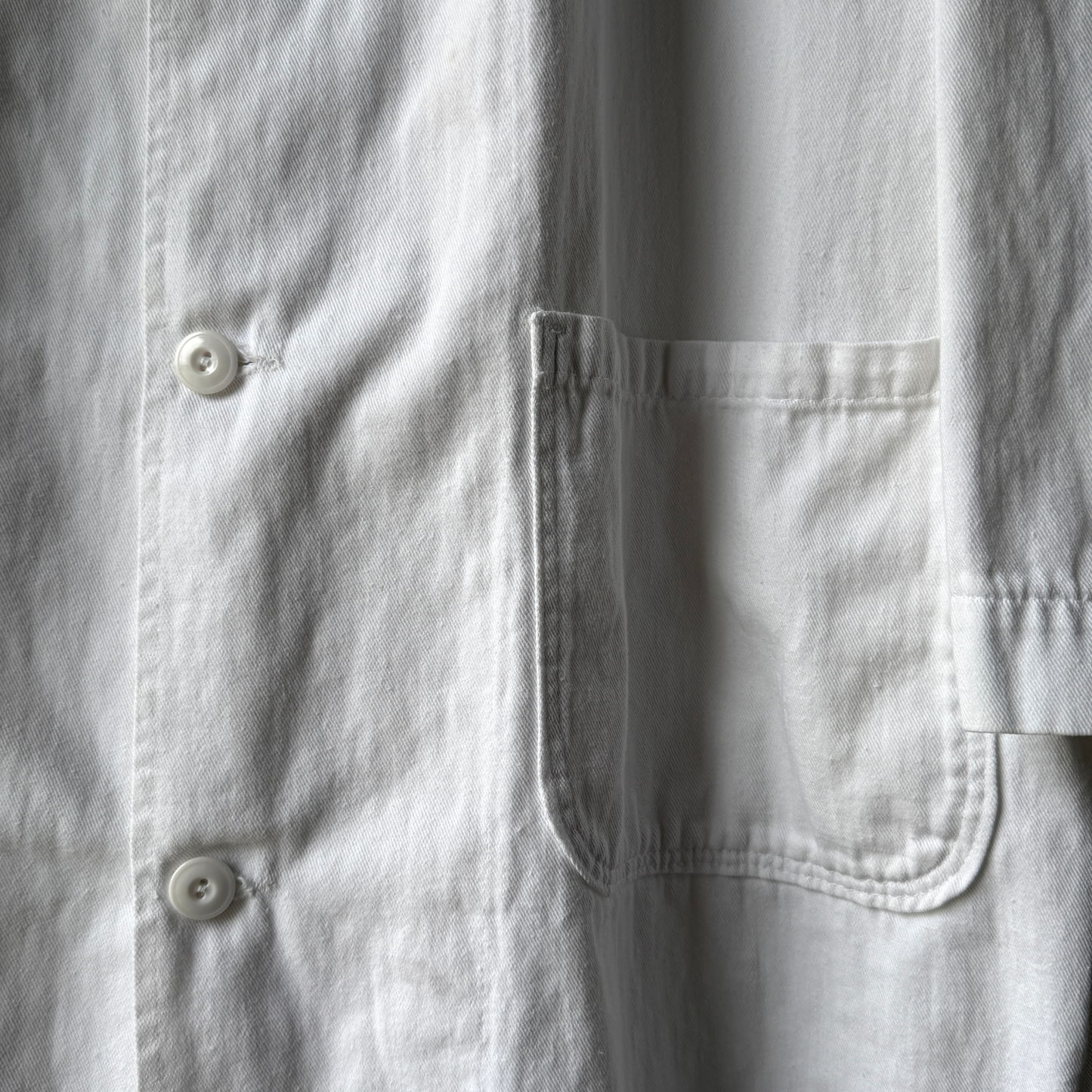 1960s White Cotton Twill Lab Coat