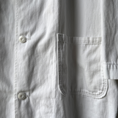 1960s White Cotton Twill Lab Coat