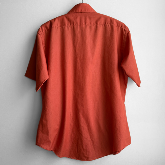 1970s Dark Orange Dress Shirt