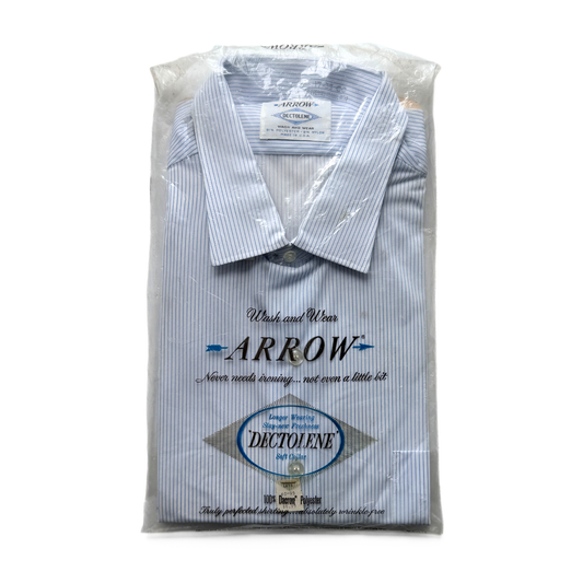 1960s Blue Pinstripe Dectolene Sport Shirt