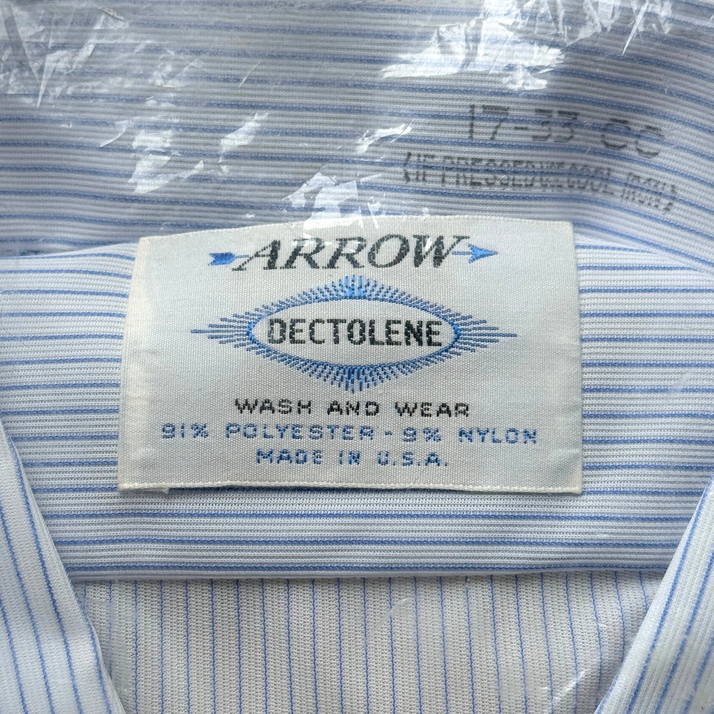 1960s Blue Pinstripe Dectolene Sport Shirt