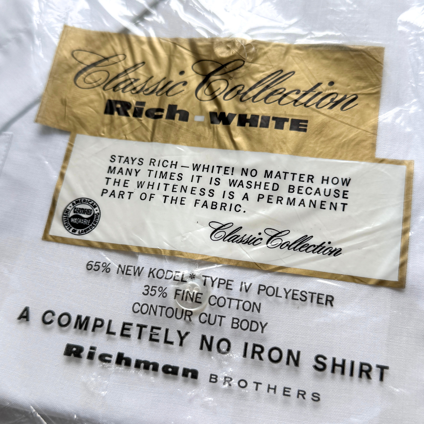 1960s Rich White Sport Shirt