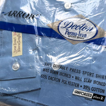 1960s Blue Decton Sport Shirt