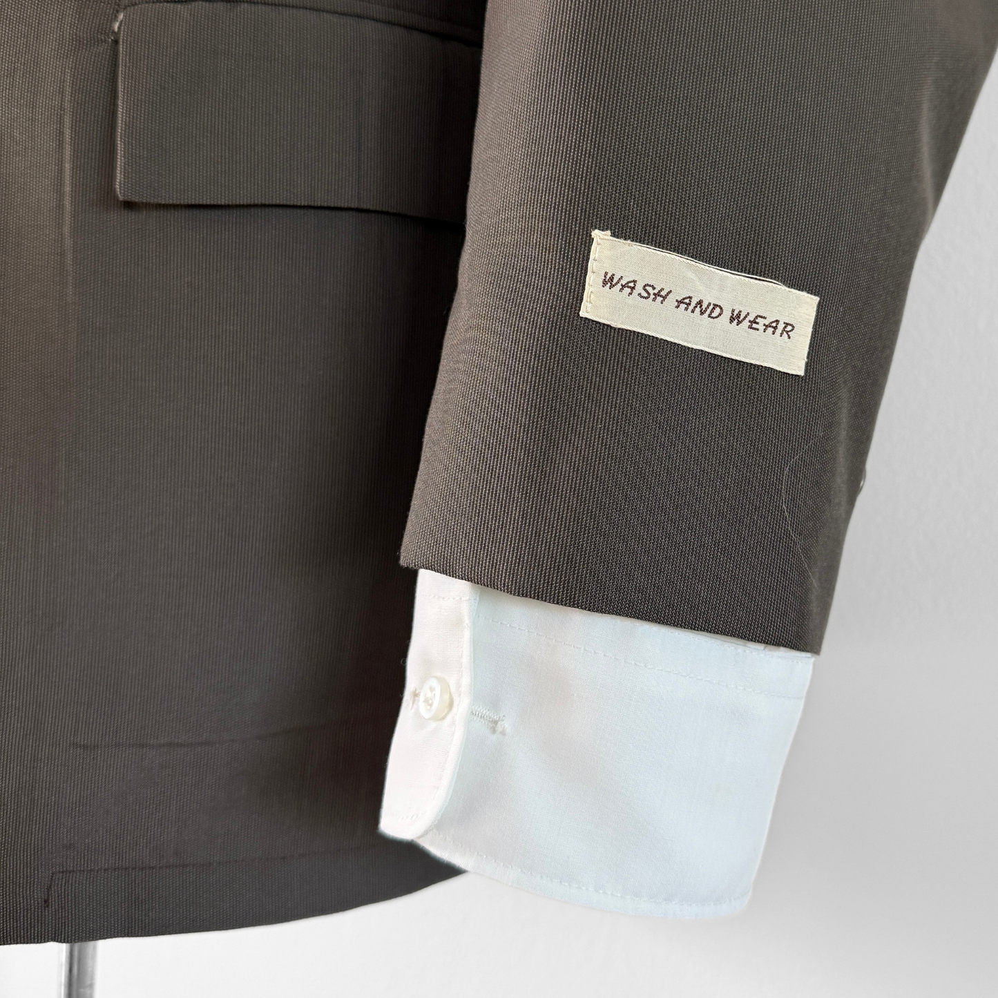 1950s Dark Grey Poly Cotton 2pc Suit