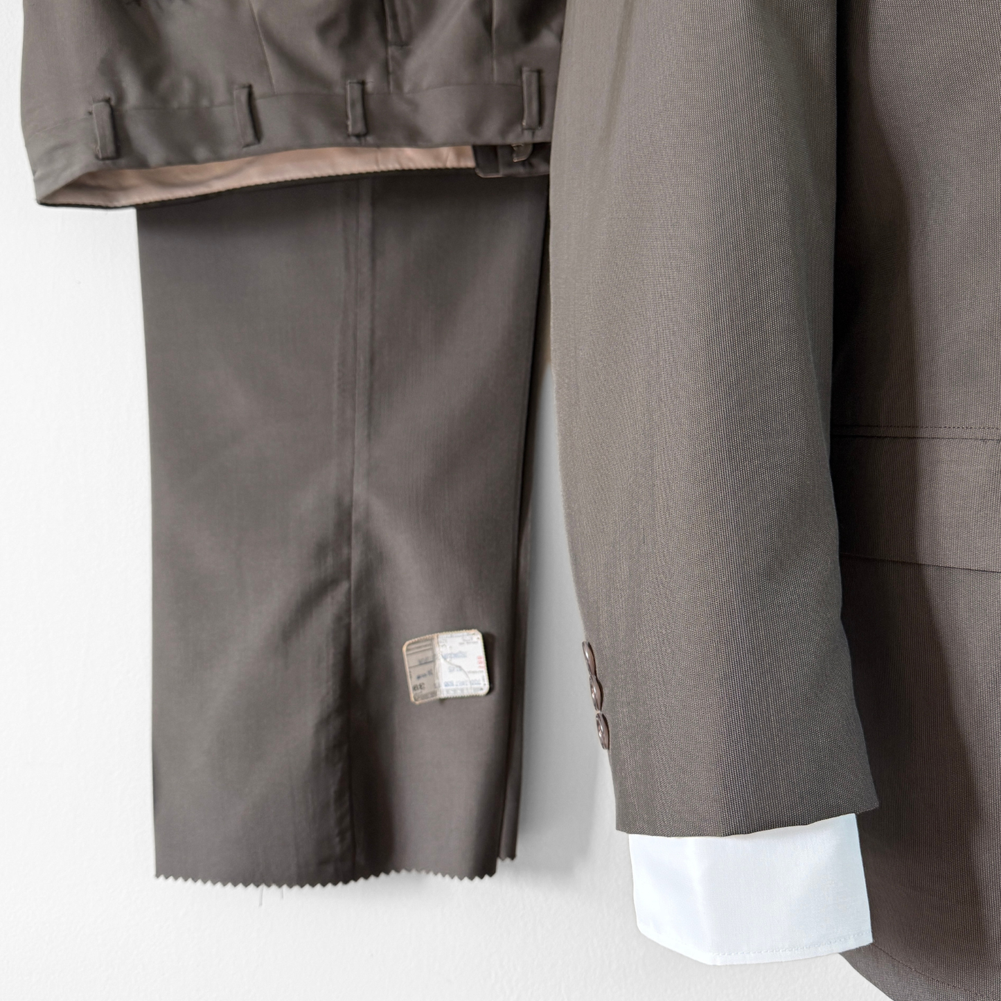 1950s Dark Grey Poly Cotton 2pc Suit