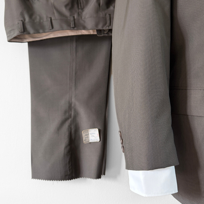 1950s Dark Grey Poly Cotton 2pc Suit