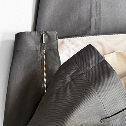 1950s Dark Grey Poly Cotton 2pc Suit