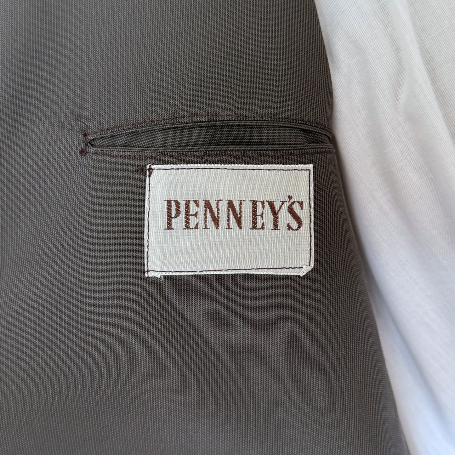 1950s Dark Grey Poly Cotton 2pc Suit