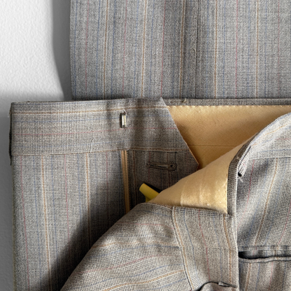1960s Light Brown Pinstripe Wool 3pc Suit